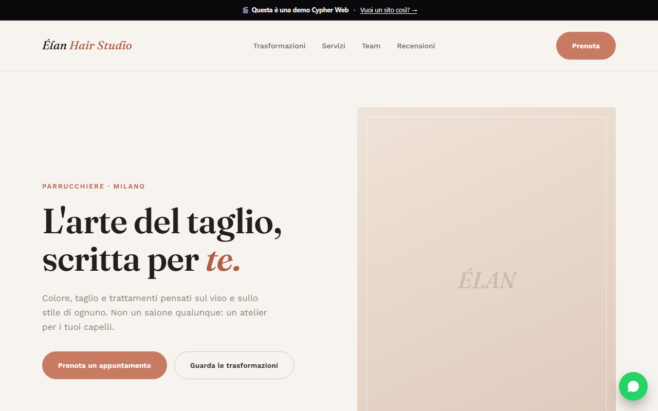 Anteprima homepage Élan Hair Studio