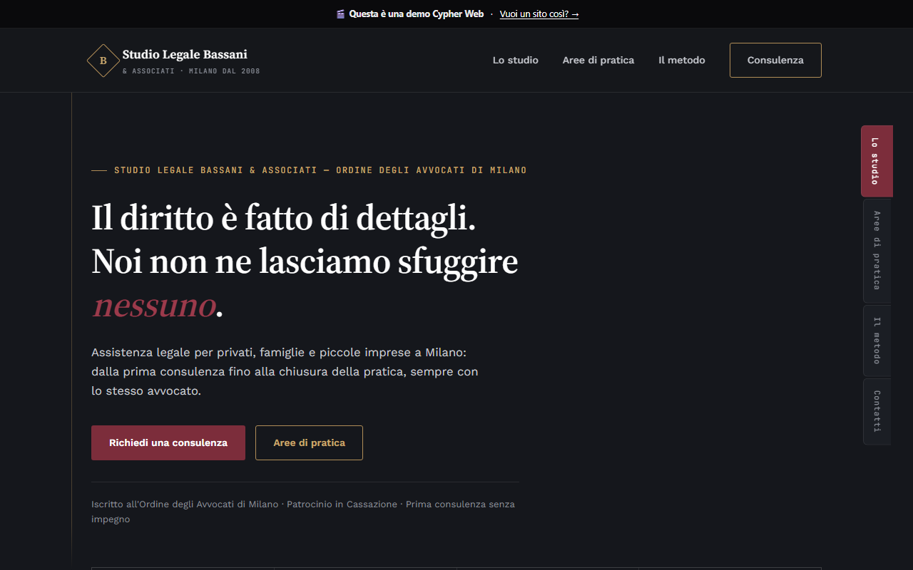 Anteprima homepage Studio Legale Bassani
