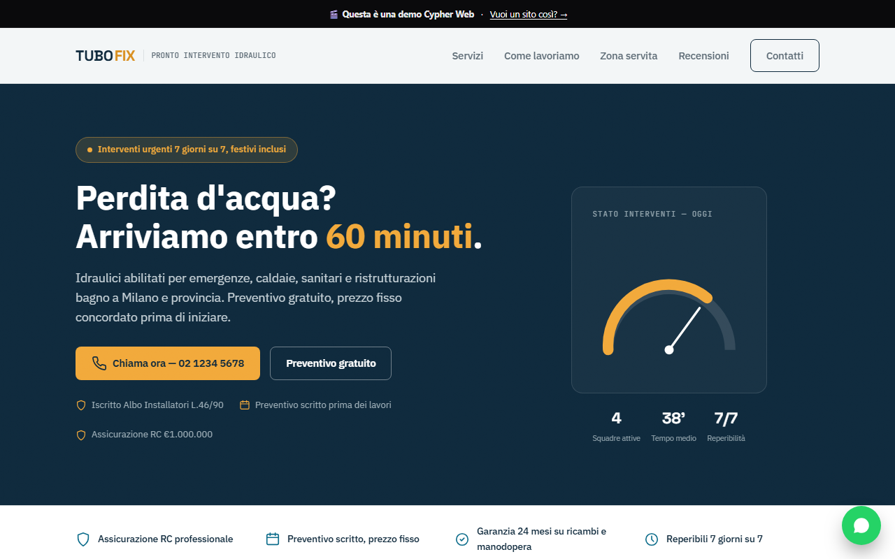 Anteprima homepage TuboFix